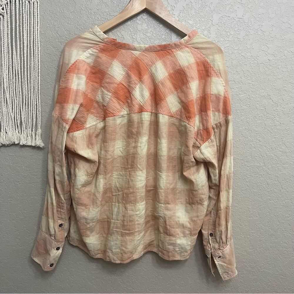 IRO women sz S Melda checkered long sleeve blouse sz 36 - Picture 10 of 12